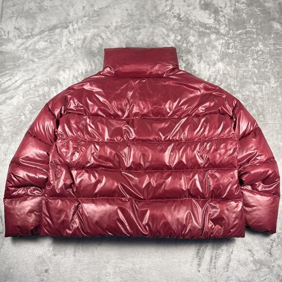 Nike Sportswear Down Fill Puffer Jacket Womens XL Burgundy Quilted CU5813 638 - Picture 3 of 7
